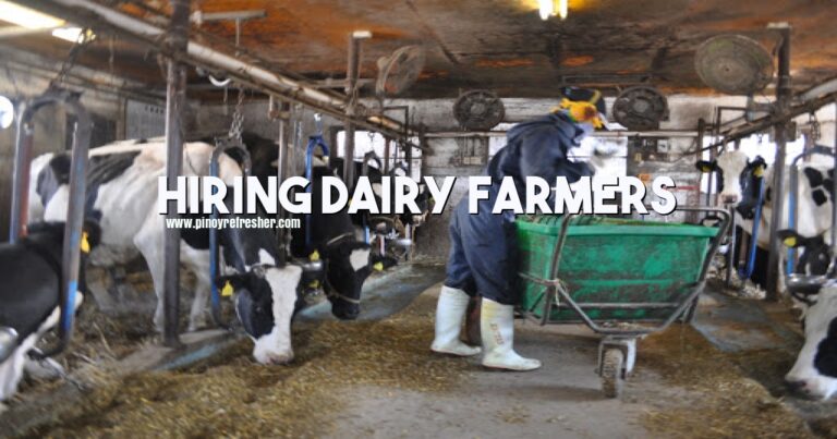 Japan Hiring: Dairy Farmer for Sanai Cooperative | High School - Pinoy ...