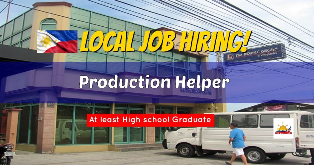 Local Job Hiring: Production Helper for Romac Services & Trading Co, Inc.