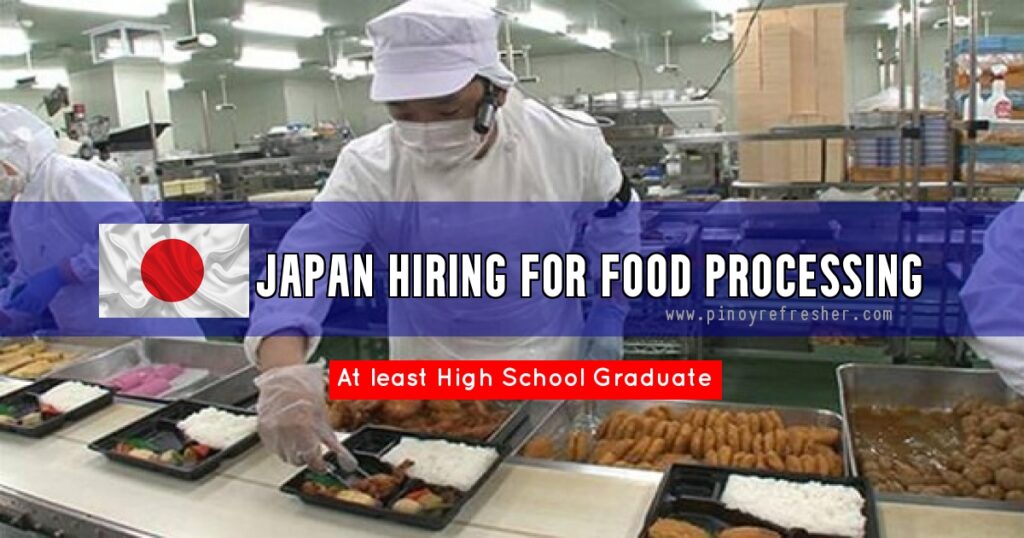 Hiring Food Processor Workers for Sankyo Co. Ltd