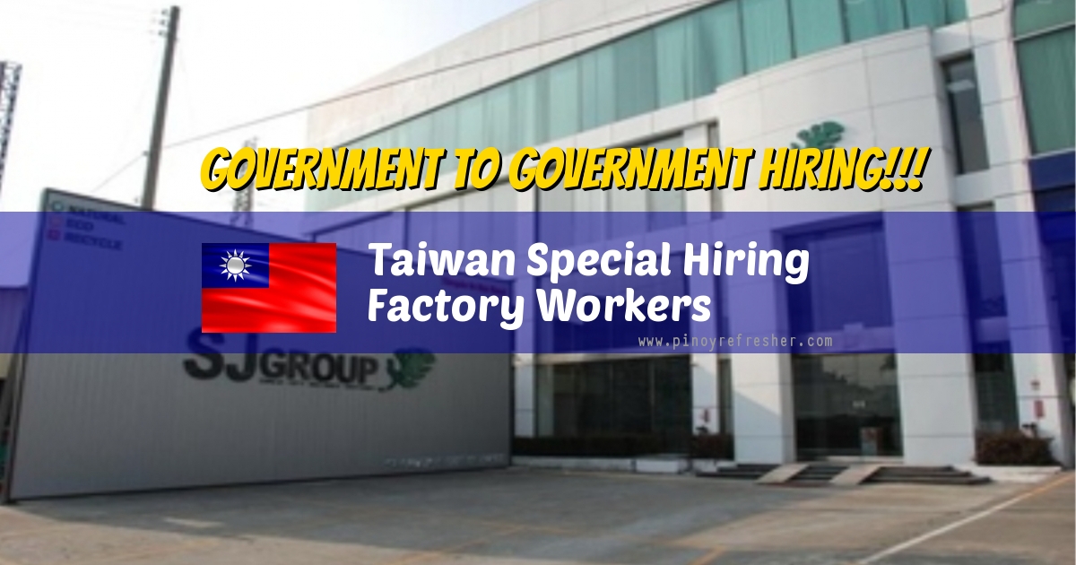 Taiwan Special Hiring Factory Workers for See Green Industrial Co. Ltd ...